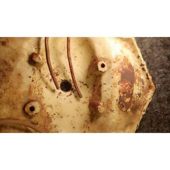 Antique art deco flat mount ceiling light fixture with double light. Late 1800s - Picture 7 of 10